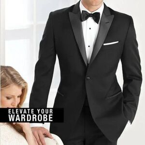 Black Tuxedo Jacket size 36R, very gently used, like new condition